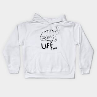 Life is Hard T-Rex Gym Kids Hoodie